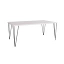 Ver imagem 1 de Mesa Elen Tampo Retangular 140 X 80 Cm De Madeira Branco New Green - Branco
