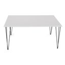 Ver imagem 2 de Mesa Elen Tampo Retangular 140 X 80 Cm De Madeira Branco New Green - Branco