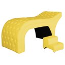 Ver imagem 1 de Maca Estofada Estética Capitonê 60 Cm Suede Amarelo - Fm