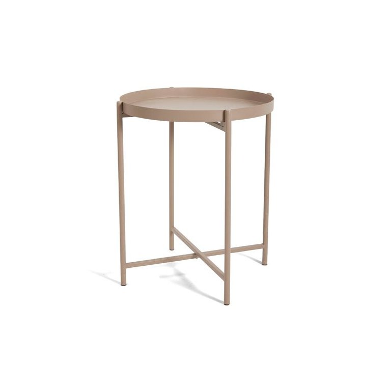 Mesa de Apoio em Metal Bege Escuro 50cm 17612 Mart