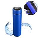 Ver imagem 1 de Garrafa Térmica Squeeze Medidor Temperatura 500ml Inox Azul