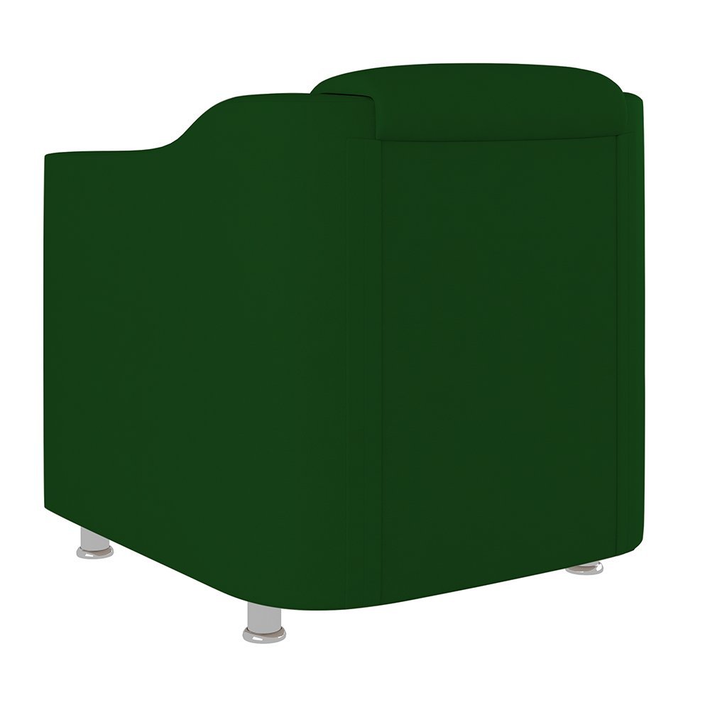 Cadeira Poltrona Decorativa Reforçada Sala de Espera – Balaqui Decor Cor:Verde - 4