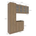 Ver imagem 4 de Lavanderia Modulada Kappesberg Celeste 4 Peças Nogueira 210cm