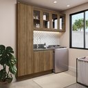 Ver imagem 1 de Lavanderia Modulada Kappesberg Celeste 4 Peças Nogueira 210cm