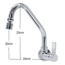 Ver imagem 5 de Torneira Cozinha Parede Bica Móvel Luxo 1/4 de Volta C70