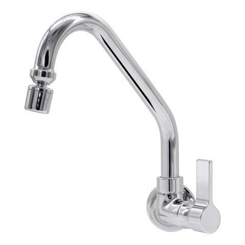 Torneira Cozinha Parede Bica Móvel Luxo 1/4 de Volta C70