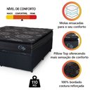 Ver imagem 6 de Cama Box Baú Casal Queen Colchão com Molas Ensacadas City Pillow Top 158x198x64cm Preto Hellen
