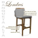 Ver imagem 2 de Banqueta Alta Londres Linho Cinza - Fratello