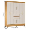 Ver imagem 3 de Guarda Roupa Casal Munique 8 Portas Cinamon Off White - Demóbile