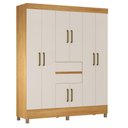 Ver imagem 1 de Guarda Roupa Casal Munique 8 Portas Cinamon Off White - Demóbile