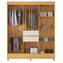 Ver imagem 2 de Guarda Roupa Casal Munique 8 Portas Cinamon Off White - Demóbile