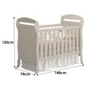 Ver imagem 4 de Berço Americano Danny com Colchão Gazin e Cômoda Gaveteiro Elfe Classic Areia Acetinado