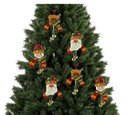 Ver imagem 3 de Kit 6 Bonecos Natal Pelúcia Guizo Rena, Papai Noel e Boneco Neve 17cm Enfeite Árvore - Master Christ