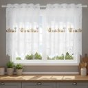 Ver imagem 1 de Cortina Pia Vitro Stilo Renda Cozinha 1,60x0,80 Alt:Bule Dourado