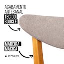 Ver imagem 3 de Kit 8 Cadeiras de Jantar Floripa Madeira Mel Boucle Bege