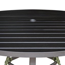 Mesa Ripada com Furo para Ombrelone (1,20 Metros) Preta - 2