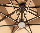 Ver imagem 5 de Ombrelone Moonlight LED 3x3m com Base - Marrom