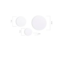 Conjunto de Ganchos de Parede Formato Bola - Branco - 3