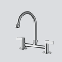 Ver imagem 3 de Torneira Bica Baixa Geométrica Duplo Comando Cinza Casavilla