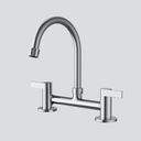 Ver imagem 4 de Torneira Bica Baixa Geométrica Duplo Comando Cinza Casavilla