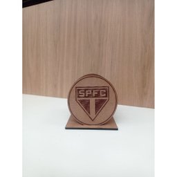 Porta Copo Time São Paulo Natural Em Mdf [F031] - 4