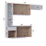 Kit Cozinha Suspensa Mel com Balcão 163cm Poquema - 5