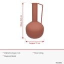Ver imagem 7 de Vaso Garrafa Decorativo de Metal Rosa 26x13x13cm Enfeite Sala Mesa Estante