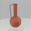 Ver imagem 3 de Vaso Garrafa Decorativo de Metal Rosa 26x13x13cm Enfeite Sala Mesa Estante