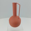 Ver imagem 4 de Vaso Garrafa Decorativo de Metal Rosa 26x13x13cm Enfeite Sala Mesa Estante