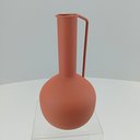Ver imagem 2 de Vaso Garrafa Decorativo de Metal Rosa 26x13x13cm Enfeite Sala Mesa Estante