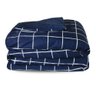 Capa para Edredom Duvet Cama Casal Queen Algodão 150 Fios Essencialle:Grid Marinho - 2