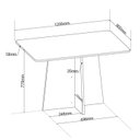 Ver imagem 3 de Conjunto Sala de Jantar 4 Lugares Aires em MDF Mel e Bege