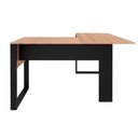 Ver imagem 3 de Mesa Notebook Escritório Canto Me4181 Amêndoa Preto Tecno Mobili