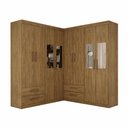 Ver imagem 3 de Closet Casal Duplo Lu 8 Portas 4 Gavetas com Espelho Cinamomo