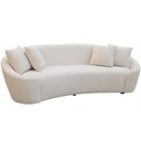 Ver imagem 1 de Sofá 4 Lugares Orgânico Sala de Estar Living 270cm Adam T03 Veludo Bege - Lyam Decor