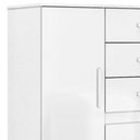 Ver imagem 6 de Comoda Venus 4 Gavetas 1 Porta 98 Cm Branco Flex Moval