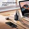 Carregador Rápido 100w 3 Portas Usb-c Gan Iphone 14 15 Mac - 2