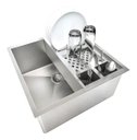 Ver imagem 1 de Jogo Cuba 40x40 Escorredor Canal Calha 42,5cm Banheiro Technox