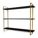 Ver imagem 1 de Prateleira Expositor de Troféus com Suporte para Medalhas Elite - Dourado/preto