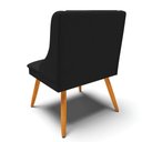 Ver imagem 7 de Kit 6 Cadeiras Estofadas para Sala de Jantar Pés Palito Lia Linho Preto - Ibiza