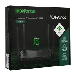 Roteador Mesh Wireless Repetidor Wifi 6 Intelbras Wi-Force W6-1500 Dual Band AX1500 600 Mega - 9