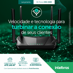 Roteador Mesh Wireless Repetidor Wifi 6 Intelbras Wi-Force W6-1500 Dual Band AX1500 600 Mega - 7