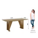 Ver imagem 3 de Conjunto Sala Jantar Mesa Adriana 200 cm Canto Arred C Vidro 6 Cadeira Anne Henn