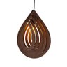 Luminária Pendente Madeira Modelo Puzzle Gota Marrom Bivolt - 1