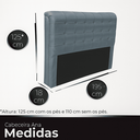 Ver imagem 3 de Cabeceira Casal King de Cama Box Estofada Ana 195 Cm Veludo