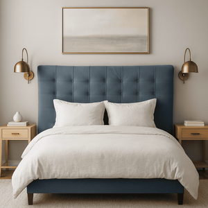 Cabeceira Casal King de Cama Box Estofada Ana 195 Cm Veludo