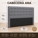 Ver imagem 3 de Cabeceira Cama Box King Ana 195 cm Estofada em Veludo com Frame