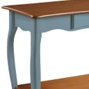 Ver imagem 3 de Aparador para Sala Sevilha com Gaveta e Pés Luiz Xv - Azul Céu com Tampo e Prateleira Imbuia Glazer