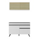 Ver imagem 7 de Armário de Cozinha Compacta 120cm Veneza Multimóveis V3688 Branco/Preto