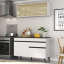 Ver imagem 3 de Armário de Cozinha Compacta 120cm Veneza Multimóveis V3688 Branco/Preto
